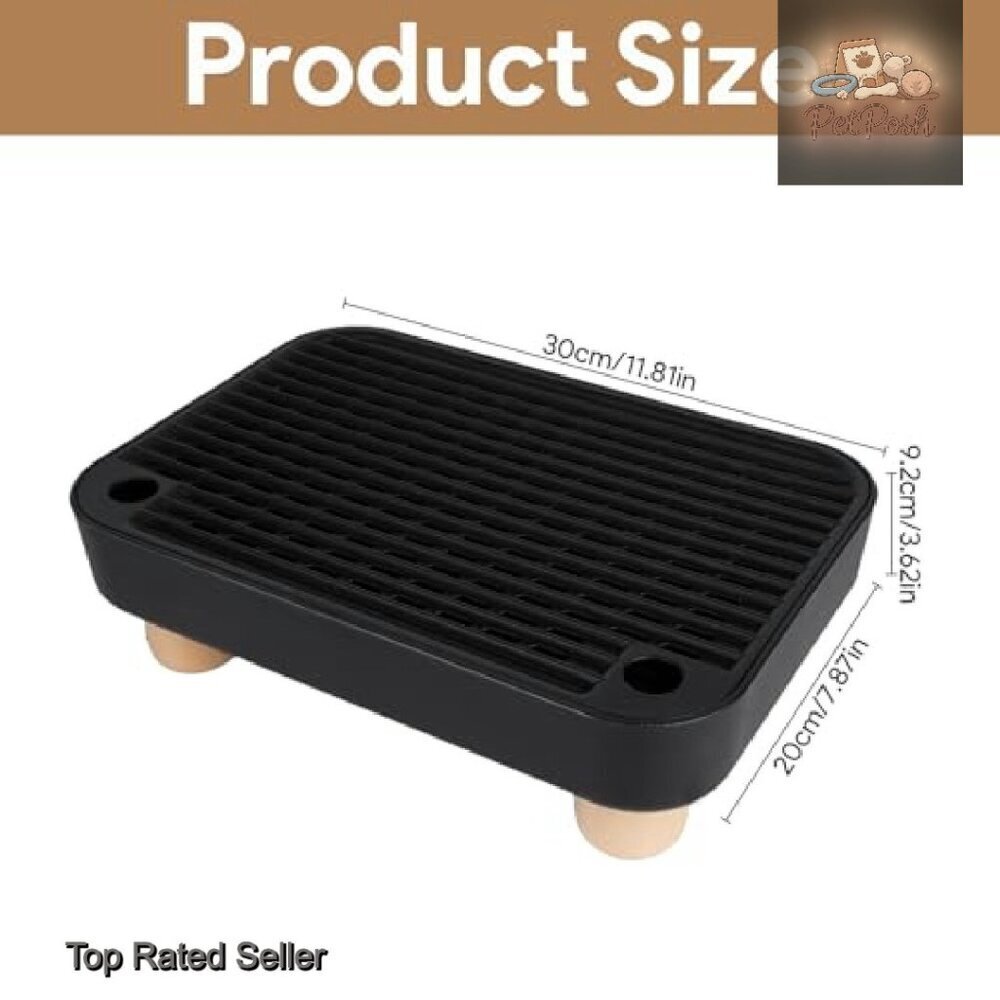 Cat Litter Box Ramp Step Senior Kittens Low Entry Mesh Tray Clean View 3